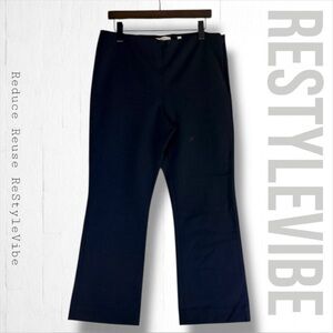 VINCE. Women’s Size XL Pant Flat Front High Rise Fit Stretch NWT Black Ankle NEW